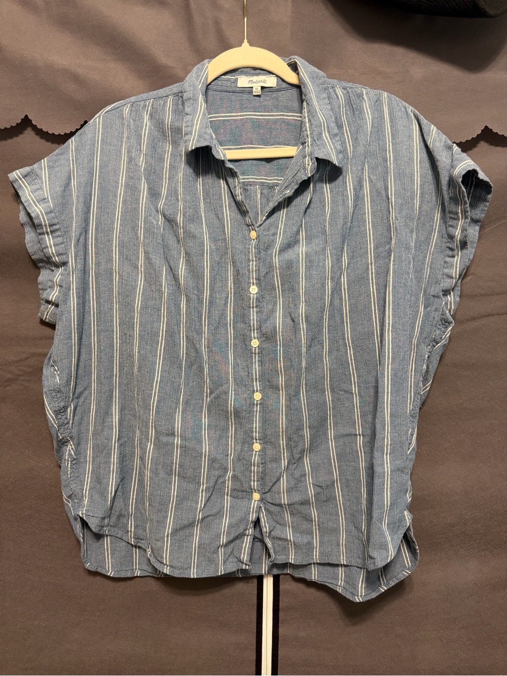 Blue Madewell striped button down